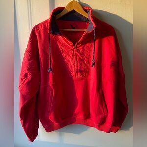 Eddie Bauer red quarter zip pullover